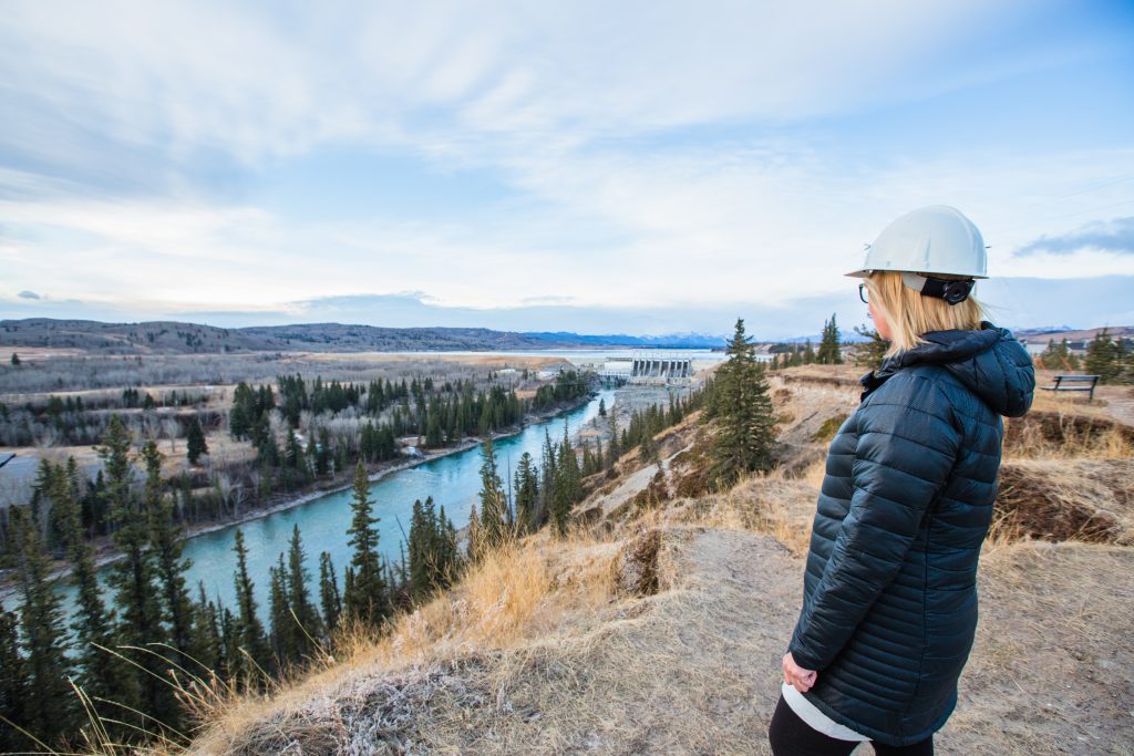 Woman viewing the river